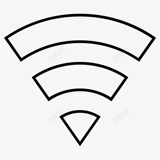 wifi网络信号图标svg_新图网 https://ixintu.com wifi 信号 区域 接口 网络