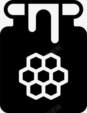 蜂蜜罐蜂房养蜂业图标图标