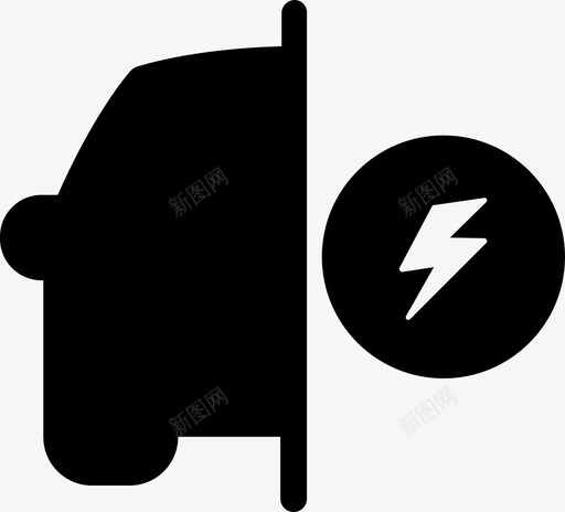 电动充电器能源图标svg_新图网 https://ixintu.com 充电器 动力 汽车 混合动力 电动 能源 车辆