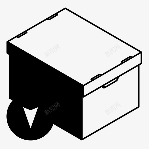 纸板箱交货导航图标svg_新图网 https://ixintu.com 交货 导航 箱 纸板箱 装运 跟踪 跟踪订单