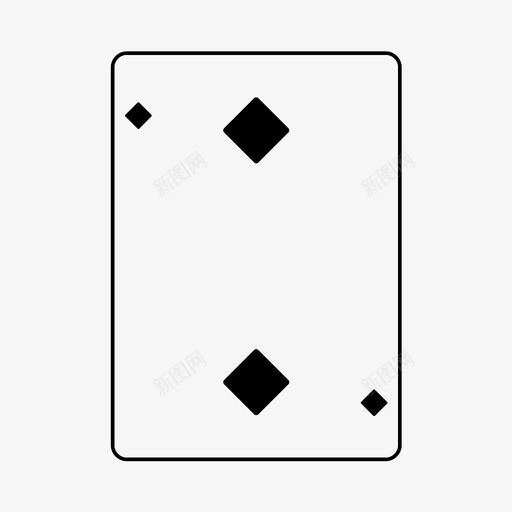 两颗钻石纸牌游戏图标svg_新图网 https://ixintu.com 两颗钻石 扑克 游戏 纸牌
