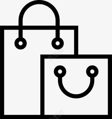 购物袋购买商业图标图标