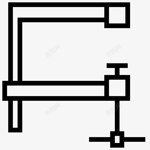 虎钳建筑夹具图标svg_新图网 https://ixintu.com 夹具 建筑 手动工具 施工 施工工具 虎钳