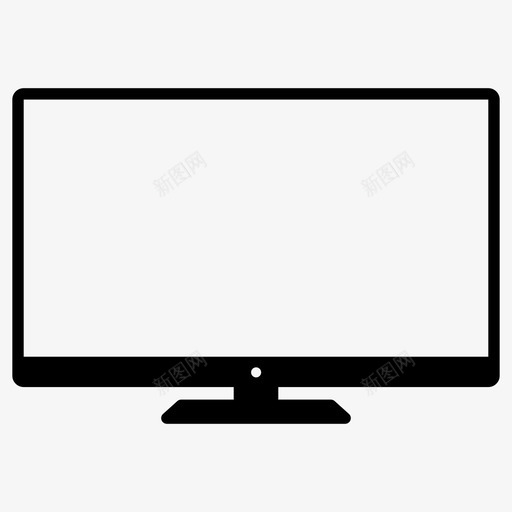 电视台式机显示器图标svg_新图网 https://ixintu.com 台式机 屏幕 技术 显示器 电视