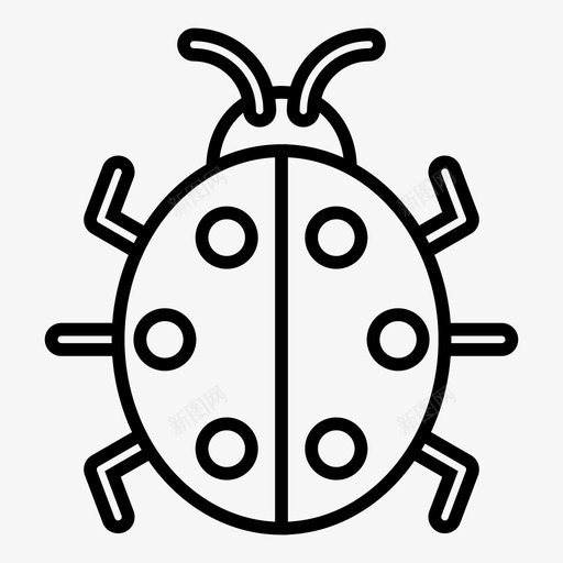 瓢虫昆虫大自然图标svg_新图网 https://ixintu.com 大自然 昆虫 瓢虫