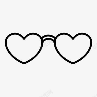 眼镜衣服心图标图标