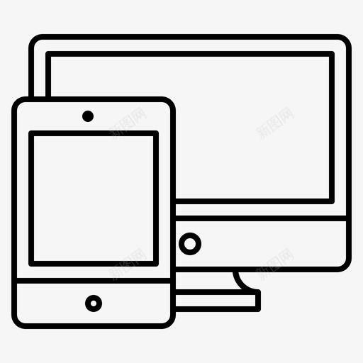 响应式设备屏幕图标svg_新图网 https://ixintu.com 响应式设计 屏幕 平板电脑 设备 设备响应式web大纲