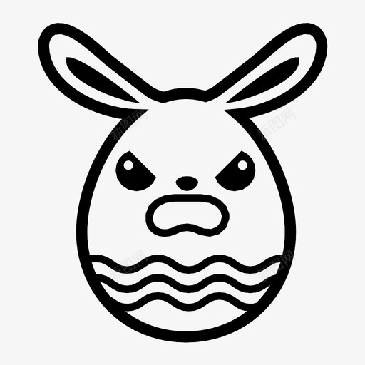 疯了生气了兔子图标svg_新图网 https://ixintu.com 兔子 复活节 复活节彩蛋兔子 生气了 疯了 蛋