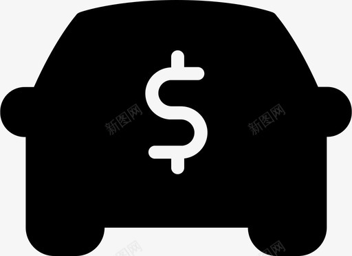 汽车价格金额成本图标图标