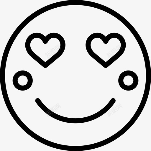 恋爱中表情符号脸图标svg_新图网 https://ixintu.com 恋爱中 漂亮图标表情2大纲 脸 表情符号