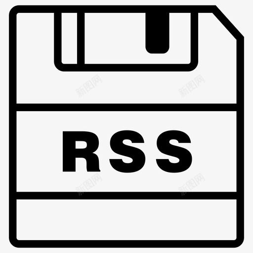 保存rss文件rss扩展名图标svg_新图网 https://ixintu.com rss扩展名 保存rss 保存图标 文件