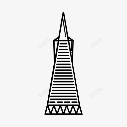 跨美洲金字塔中心大厦加利福尼亚图标svg_新图网 https://ixintu.com 加利福尼亚 大厦 大厦大厦大厦 市中心 旧金山 跨美洲金字塔中心