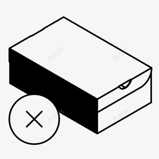 鞋盒取消订单删除图标svg_新图网 https://ixintu.com 删除 取消订单 存储 拒绝 盒子 移除 鞋盒