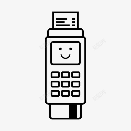 信用卡机无现金借记图标svg_新图网 https://ixintu.com 交易 信用卡机 借记 在线 开心 无现金
