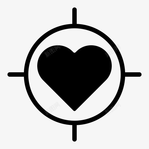 爱的目标最爱的心图标svg_新图网 https://ixintu.com 心 情人节 最爱的 爱的目标