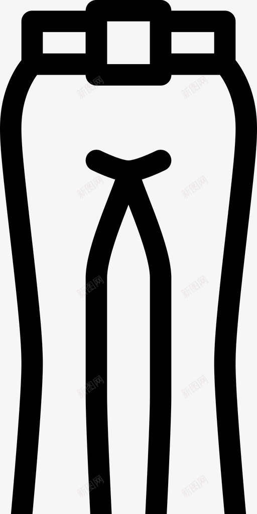 喇叭裤服装时尚图标svg_新图网 https://ixintu.com 喇叭裤 女人 时尚 时尚偶像女人服装轮廓 服装