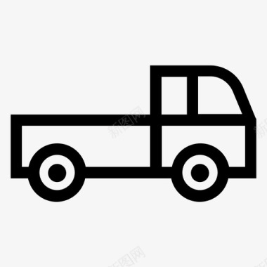 卡车旅行车车辆图标图标