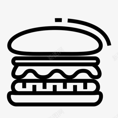 汉堡快餐肉图标图标