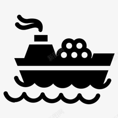 船舶物流石油图标图标
