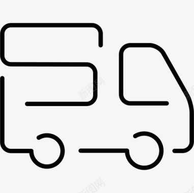卡车超薄车辆运输物流超薄图标图标