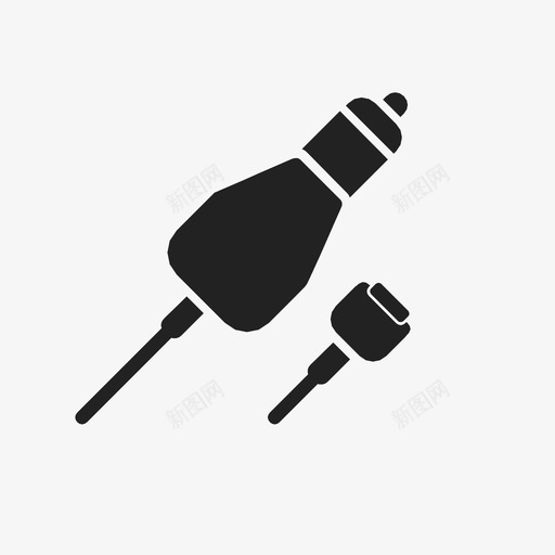 汽车充电器手机小工具图标svg_新图网 https://ixintu.com 小工具 手机 汽车充电器