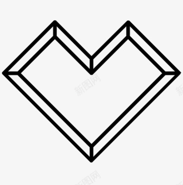 心几何爱情图标图标