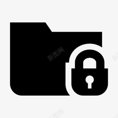 锁文件夹挂锁安全图标图标
