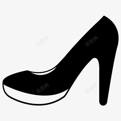 高跟鞋鞋女士图标svg_新图网 https://ixintu.com 女士 鞋 高跟鞋
