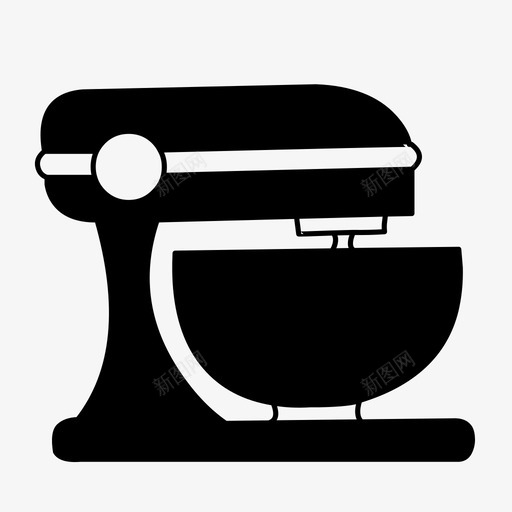 立式搅拌机器具烘焙图标svg_新图网 https://ixintu.com 厨房 厨房辅助设备 器具 烘焙 烹饪 立式搅拌机