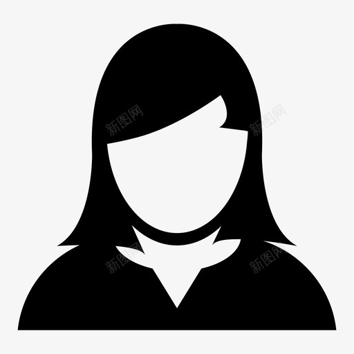 女性化身个人图标svg_新图网 https://ixintu.com 个人 个人资料 化身 化身向量图标 女孩 女性 工作者 用户