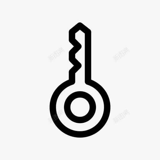 带孔钥匙锁定打开图标svg_新图网 https://ixintu.com 带孔钥匙 打开 解锁 锁定