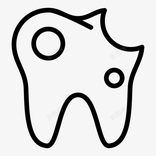 龋齿蛀牙牙图标svg_新图网 https://ixintu.com 口腔科 治疗 牙 牙医 蛀牙 龋齿