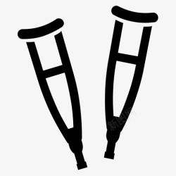 五腿支架拐杖设备腿图标高清图片