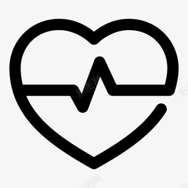 心电图心脏心跳图标图标