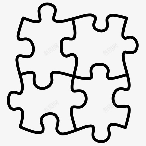 拼图完整智力游戏图标svg_新图网 https://ixintu.com 完整 拼图 智力游戏 桌上游戏 游戏