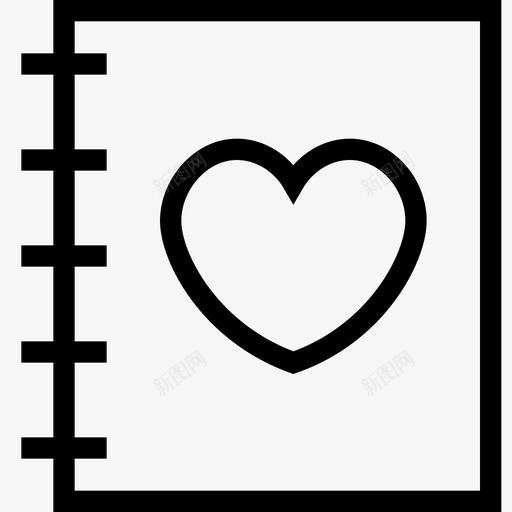 爱情书卡片宾客手册图标svg_新图网 https://ixintu.com 卡片 婚礼 宾客手册 爱情书 爱情和浪漫线图标 请柬