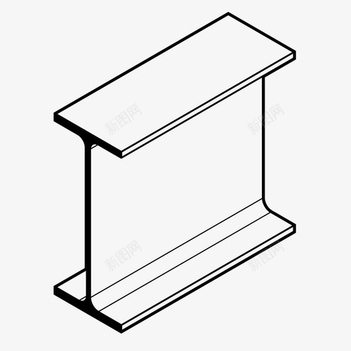 钢梁建筑金属型材图标svg_新图网 https://ixintu.com 建筑 结构 金属型材 钢梁