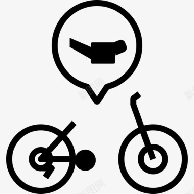 山地自行车润滑自行车mtb图标图标