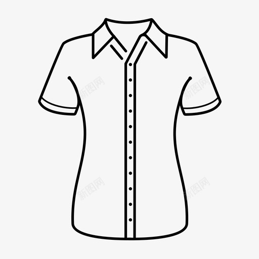 采购产品女式衬衫女式衬衫服装图标svg_新图网 https://ixintu.com 女式衬衫 服装 短袖 衣服 采购产品女式衬衫