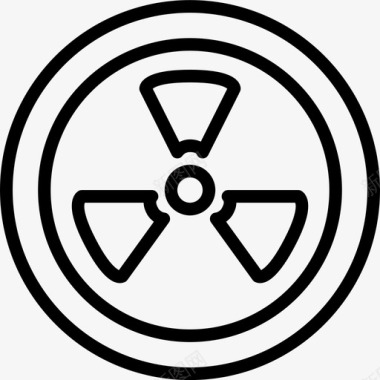 放射性警告生态工业图标图标