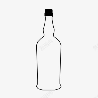 利口酒瓶酒精饮料图标图标