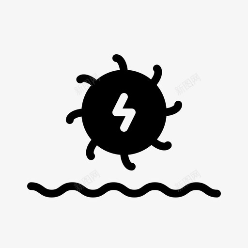 水厂能源力量图标svg_新图网 https://ixintu.com 力量 水厂 电力 能源