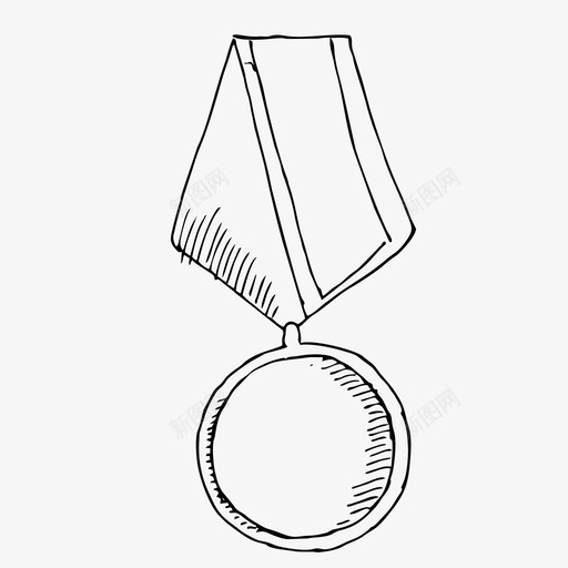 奖章装饰奖励图标svg_新图网 https://ixintu.com 奖励 奖章 我的妻子收藏 素描 装饰