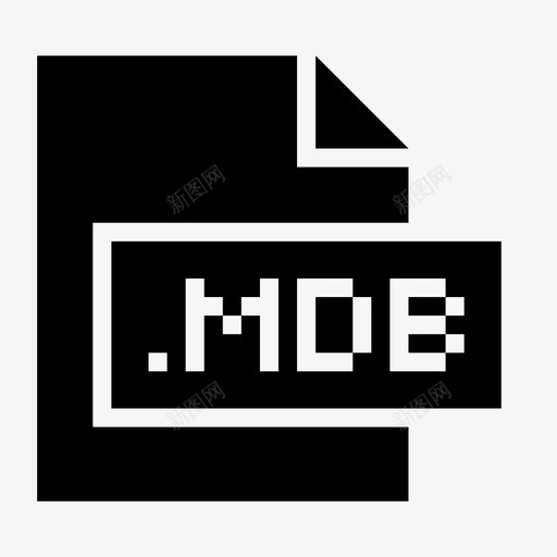 mdb扩展名文件图标svg_新图网 https://ixintu.com mdb 扩展名 文件 文件格式和扩展标志符号 格式