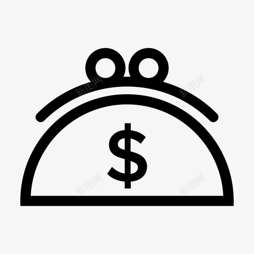 邮袋预算购买图标svg_新图网 https://ixintu.com 硬币钱包 购买 邮袋 钱包 钱袋 预算