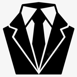 西装夹克西装外套正式服装图标高清图片