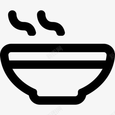 食物热碗通用接口图标图标