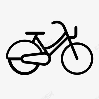自行车自行车出租推自行车图标图标