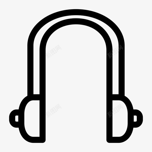 耳机音频耳朵图标svg_新图网 https://ixintu.com 听力 耳朵 耳机 音乐 音频