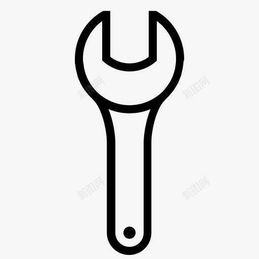 扳手建筑手工工具图标svg_新图网 https://ixintu.com 修理 建筑 手工工具 扳手 施工工具
